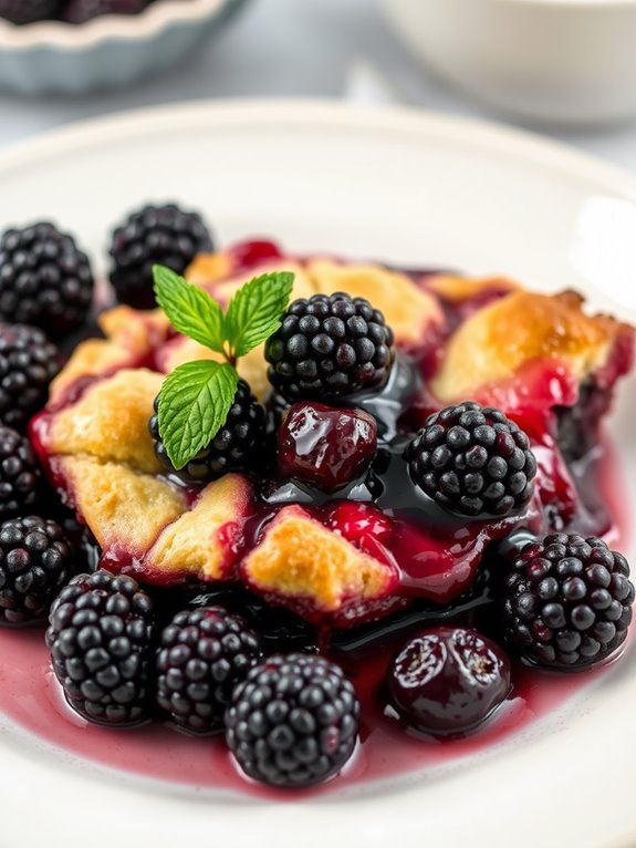 air fryer blackberry cobbler