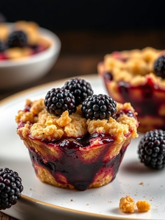 blackberry cobbler dessert cups