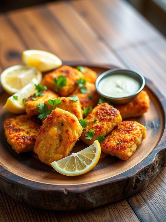 cajun flavored fish appetizer bites