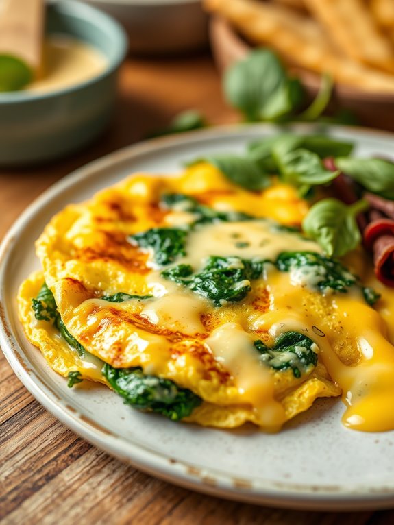 cheddar spinach omelette recipe