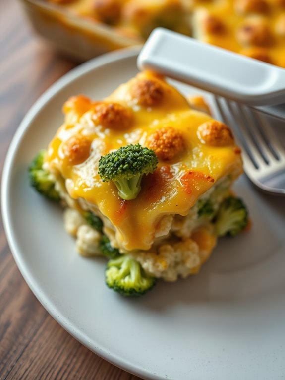 cheesy broccoli casserole dish