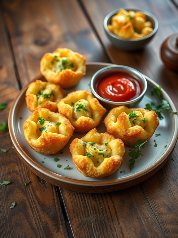 cheesy herb infused macaroni bites