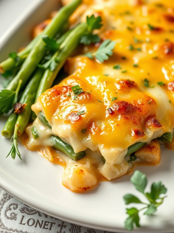 cheesy potato green bean bake