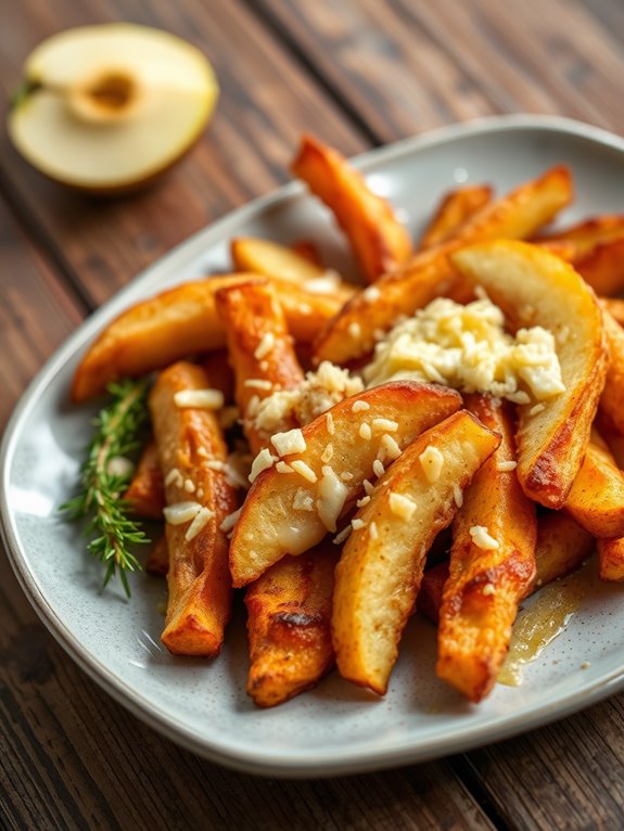 cheesy savory apple fries