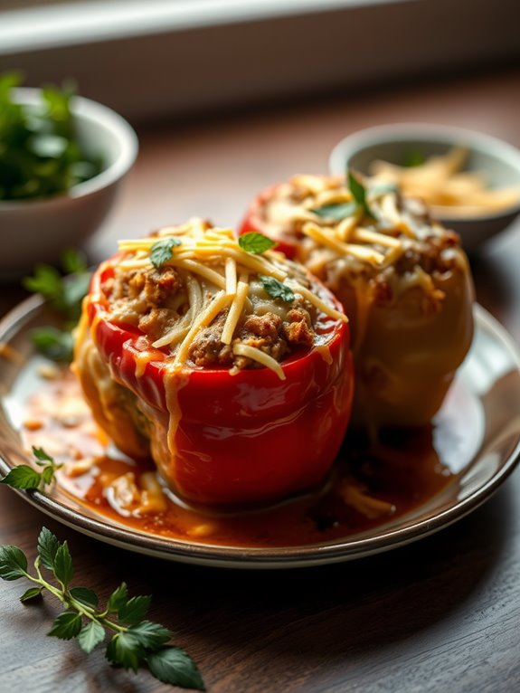 cheesy stuffed peppers recipe