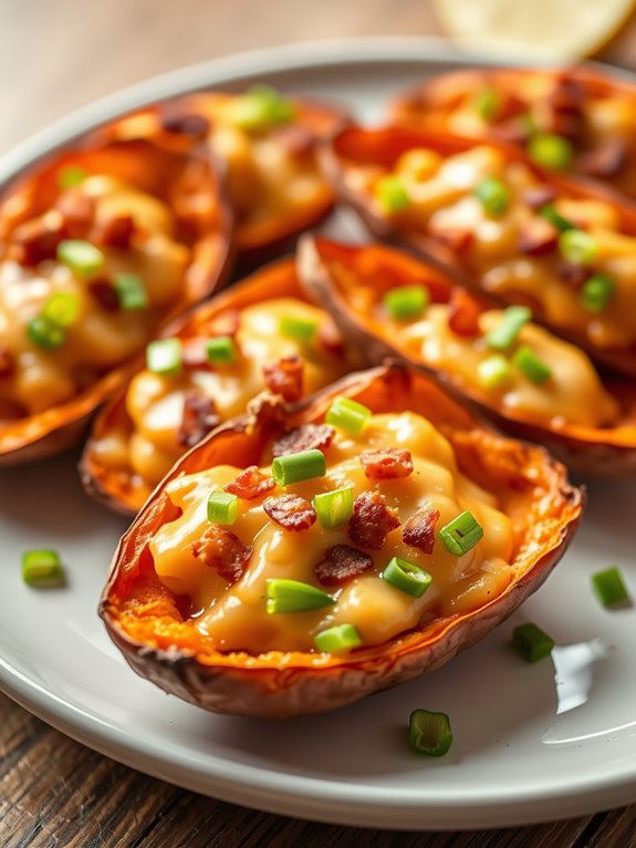 cheesy sweet potato delights