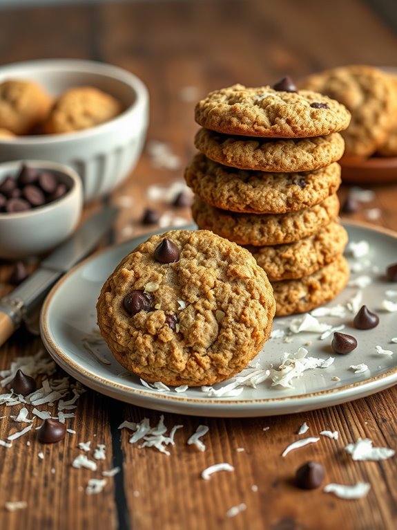 chewy coconut oatmeal delights