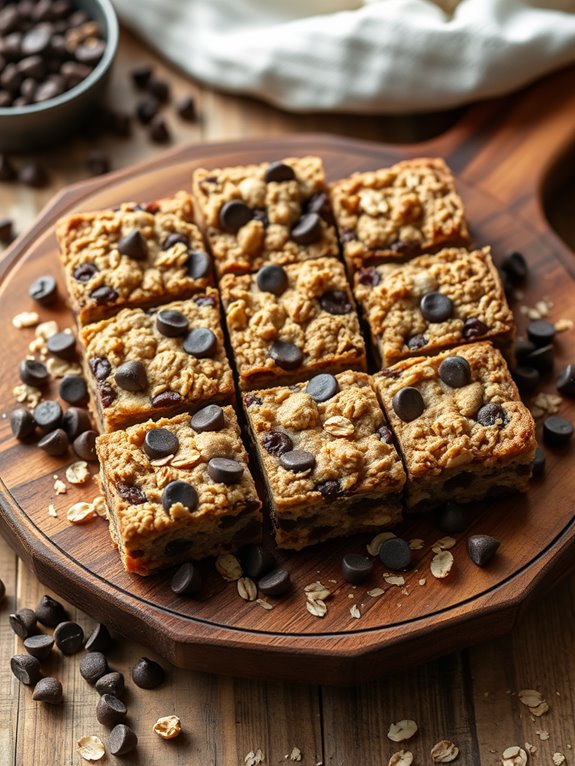 chewy oatmeal chocolate bars