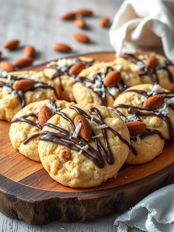 chocolate coconut almond cookies