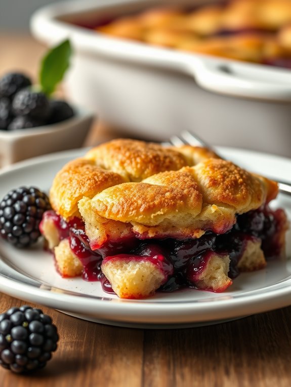 cinnamon blackberry cobbler delight