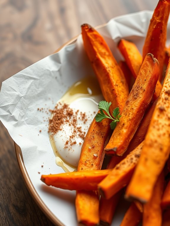 cinnamon spiced sweet potato fries