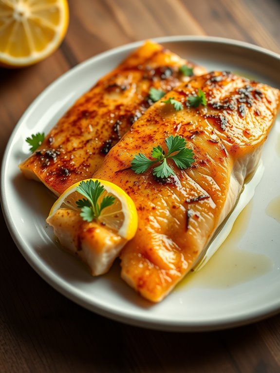 citrus infused fish dish