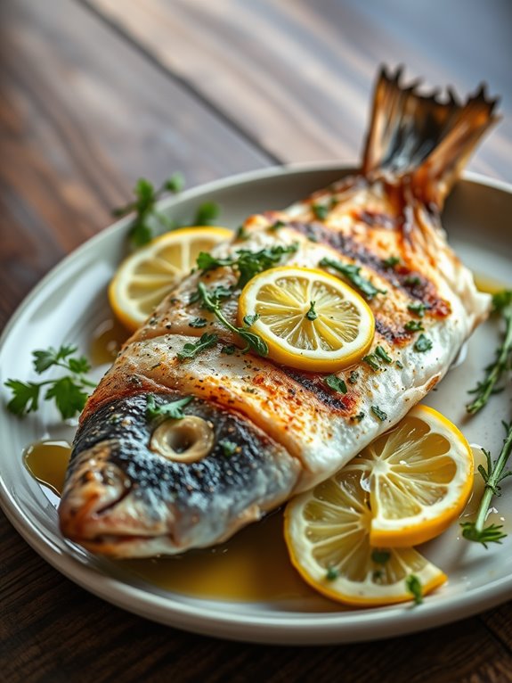 citrusy grilled fish dish