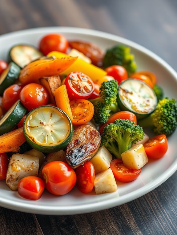 colorful roasted veggie mix