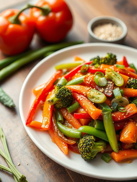 colorful veggie stir fry