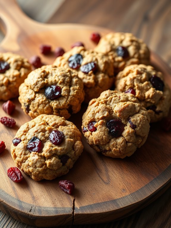 cranberry walnut oatmeal cookies