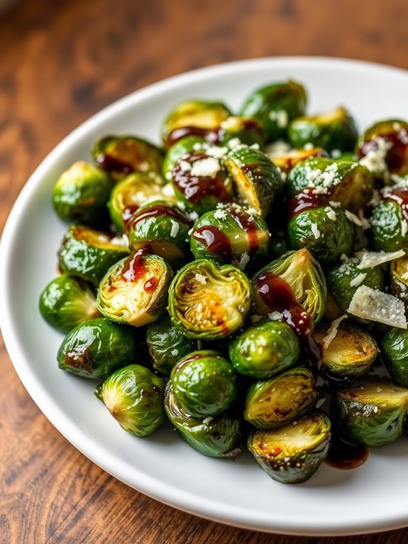 crispy air fried brussels sprouts