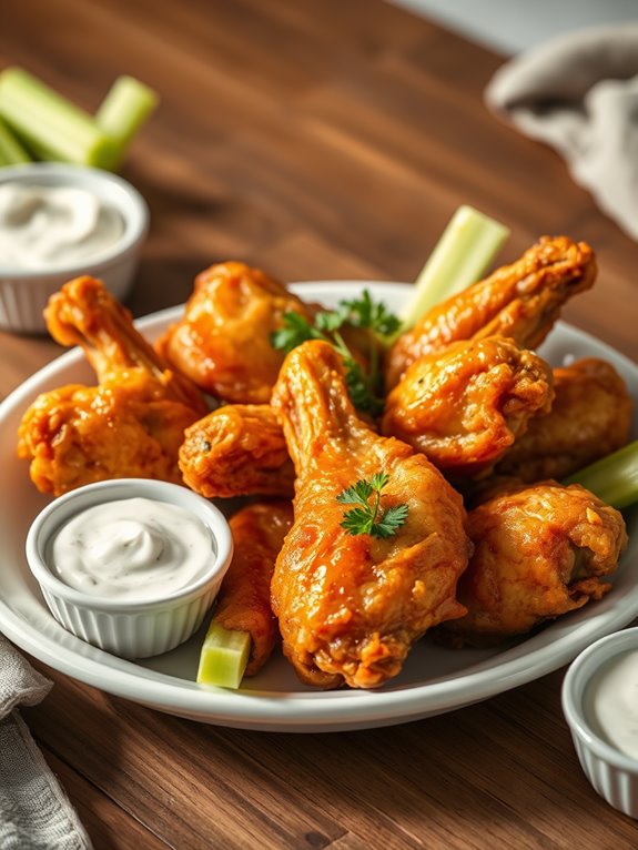 crispy air fried chicken wings