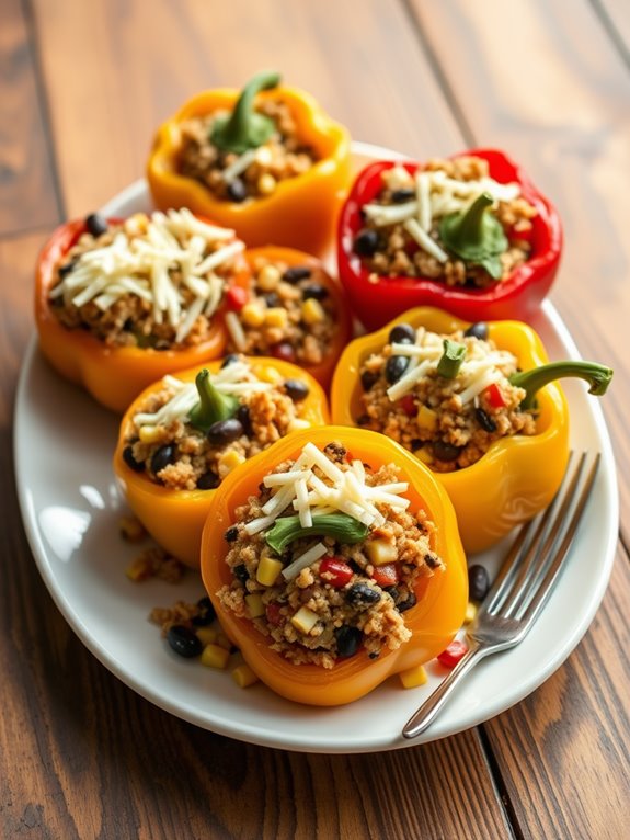 crispy air fried stuffed peppers