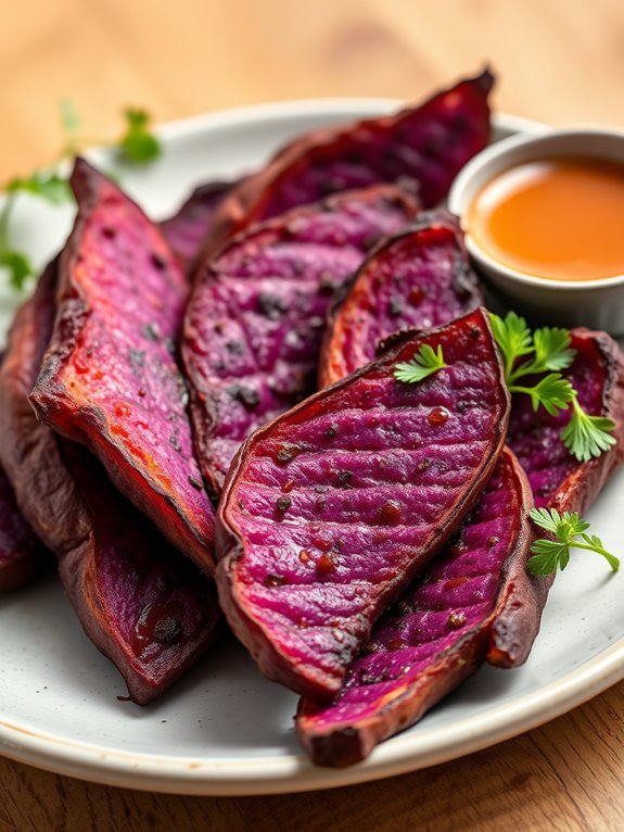 crispy air fried sweet potatoes