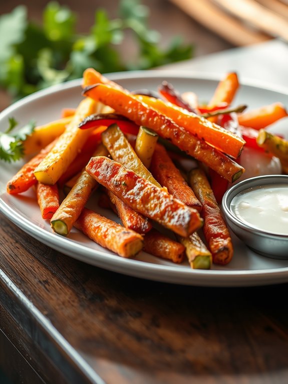 crispy air fried vegetable mix