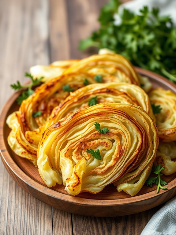 crispy air fryer cabbage