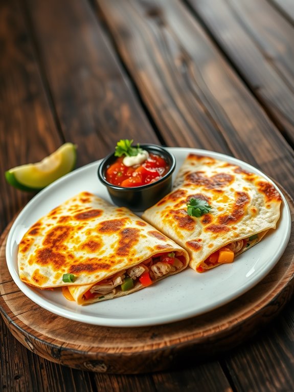 crispy air fryer quesadillas