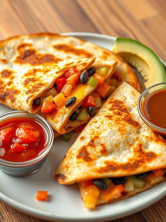 crispy air fryer quesadillas