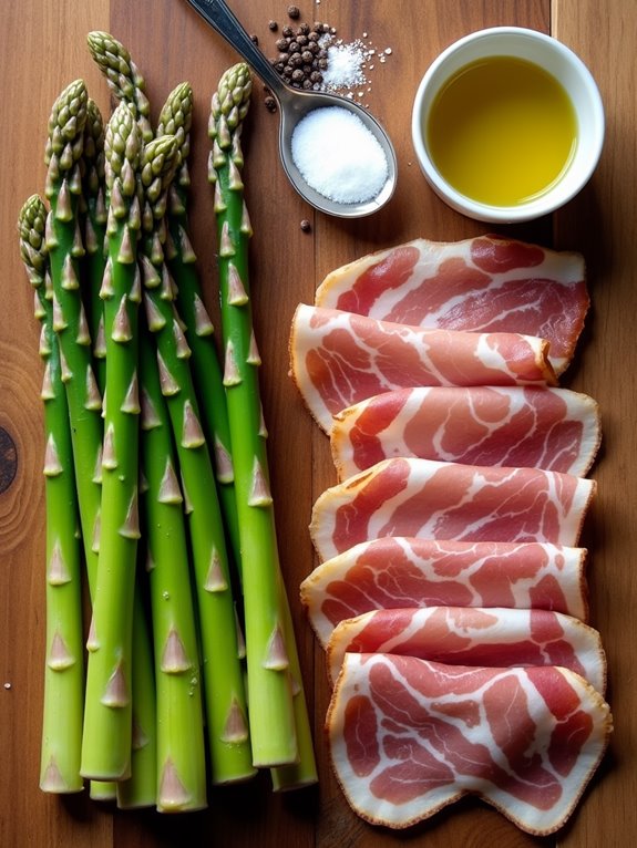 crispy bacon wrapped asparagus bites