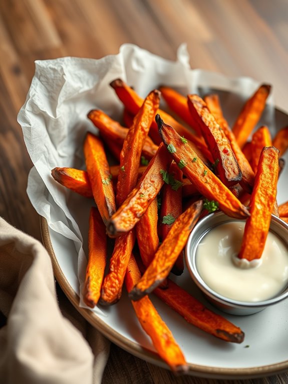 crispy baked sweet potatoes