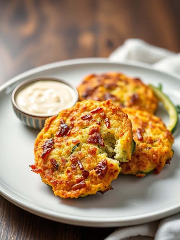 crispy cheesy zucchini fritters