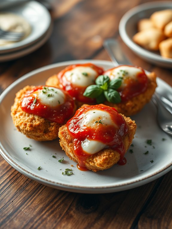 crispy chicken parmesan snacks