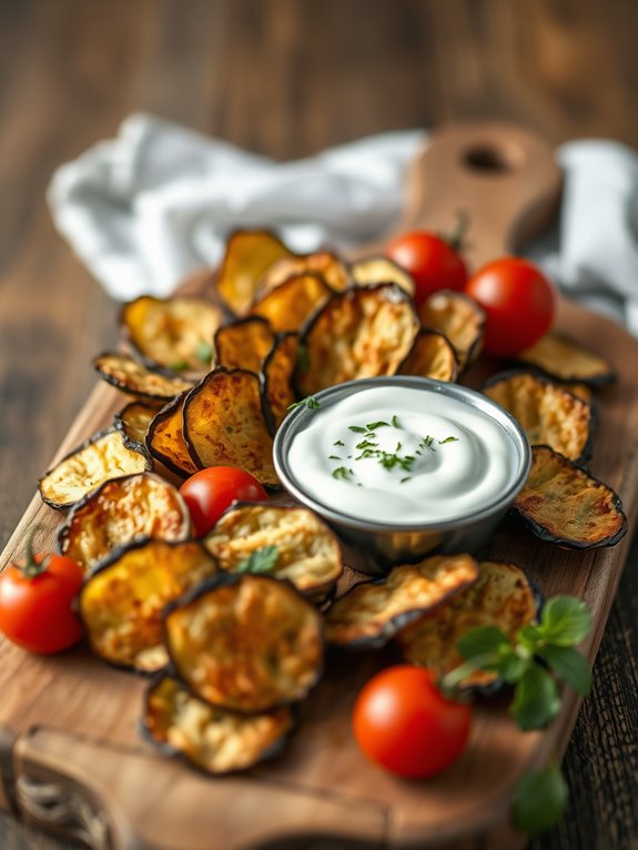 crispy eggplant snack platter