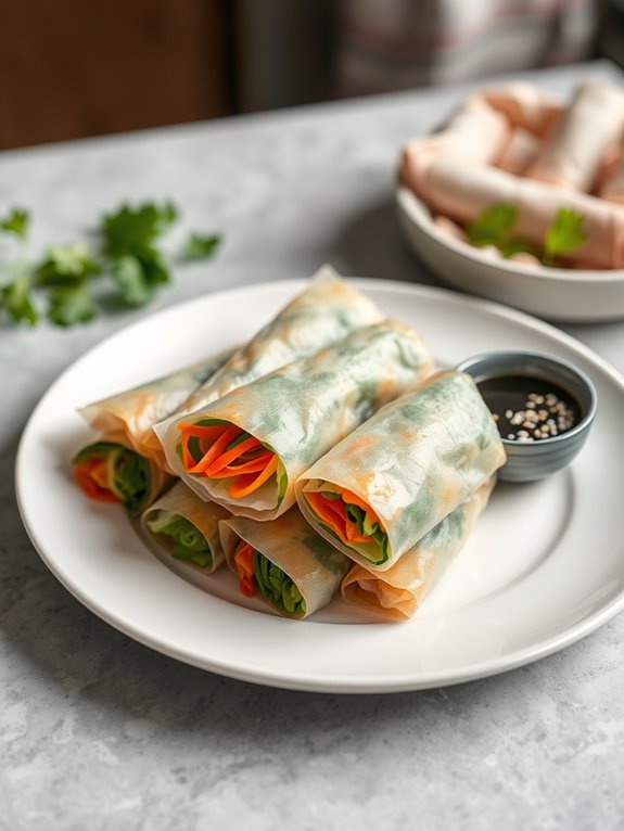 crispy fresh veggie rolls