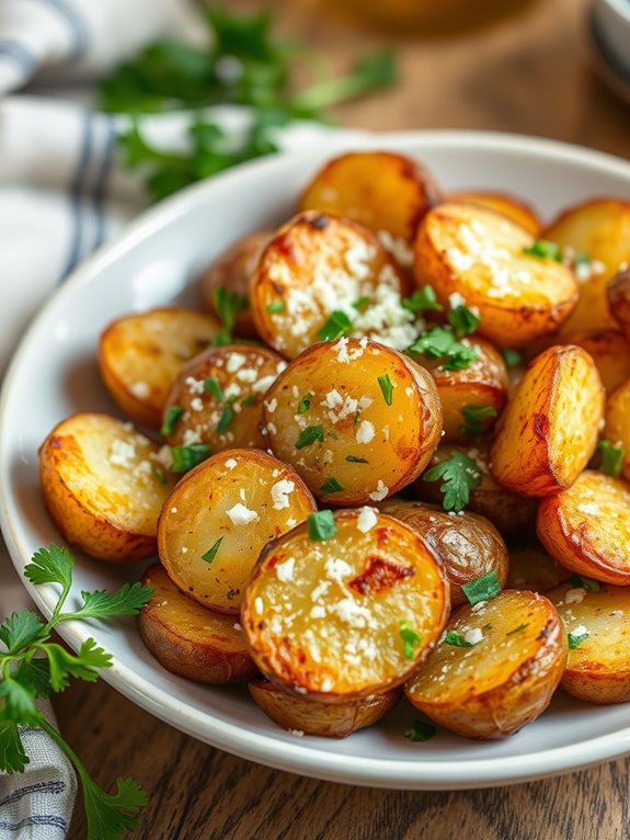 crispy garlic parmesan potatoes