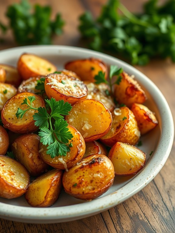 crispy garlic parmesan potatoes