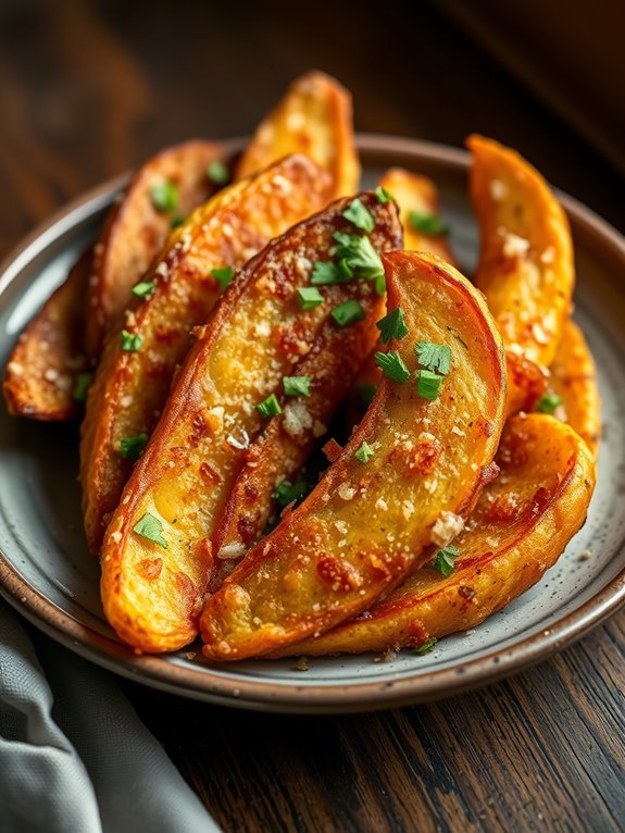 crispy garlic parmesan wedges