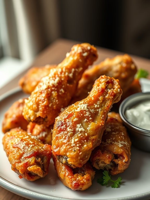 crispy garlic parmesan wings