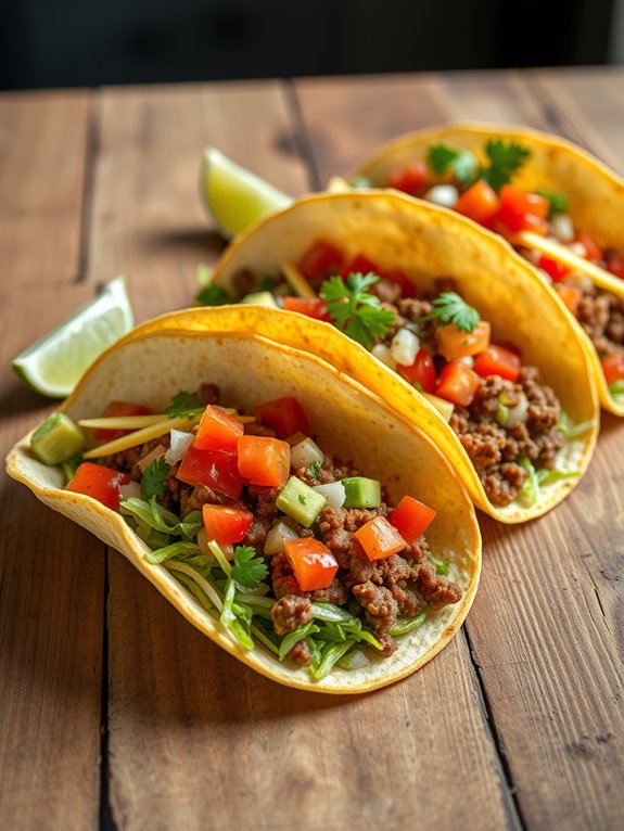 crispy ginger beef tacos