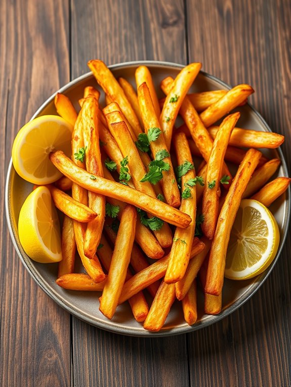 crispy greek lemon fries