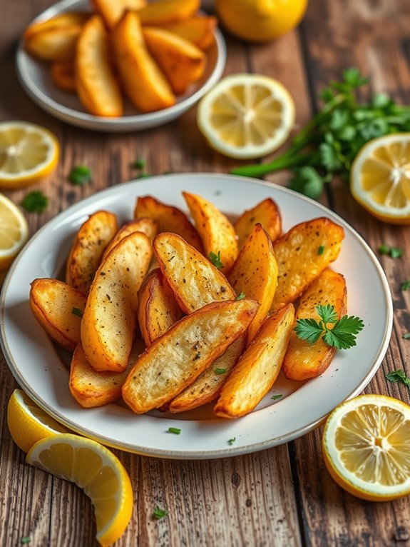 crispy lemon pepper wedges