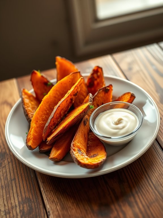 crispy oven baked sweet potatoes