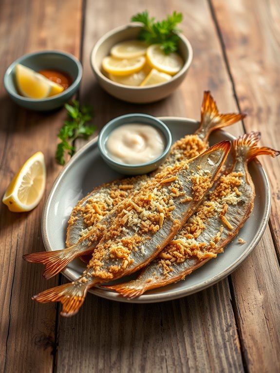 crispy parmesan coated fish