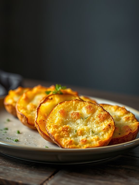 crispy parmesan potato slices