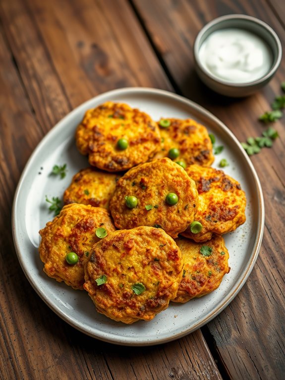 crispy potato patties snack