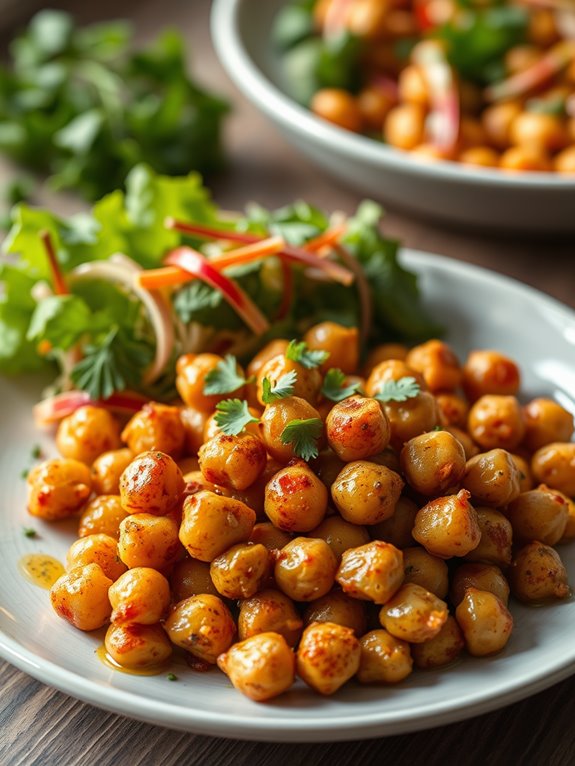 crispy roasted chickpea snack