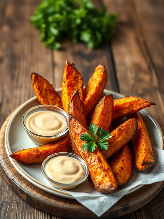 crispy roasted sweet potatoes