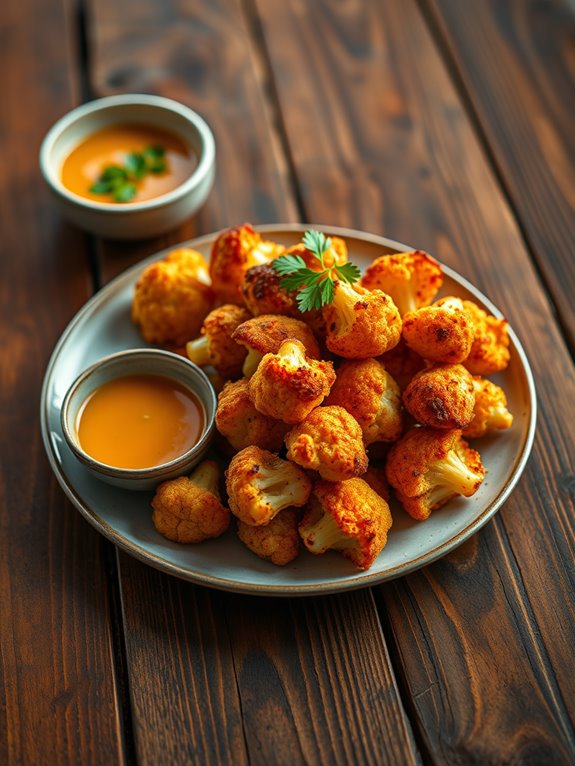 crispy seasoned cauliflower bites