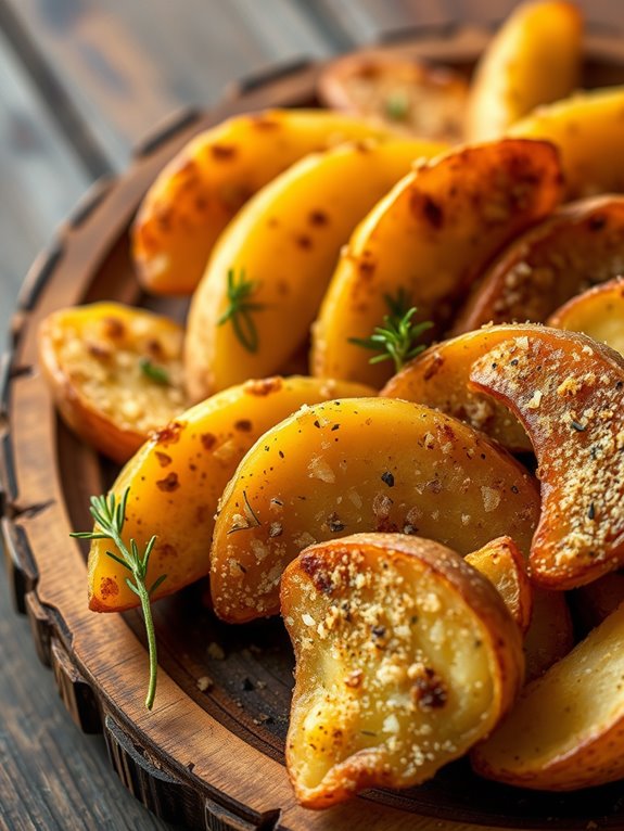 crispy seasoned potato wedges