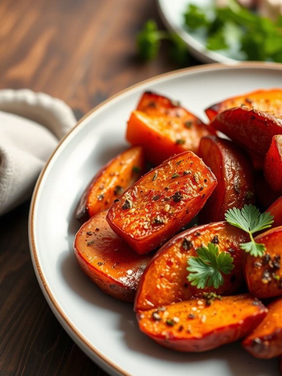 crispy seasoned sweet potatoes